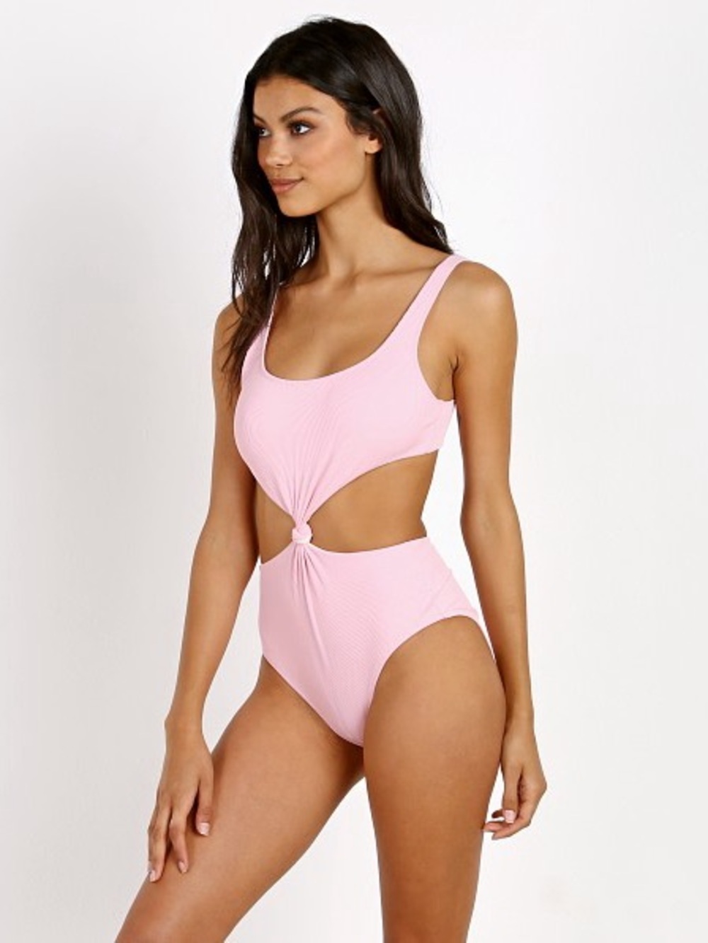 SOLID & STRIPED Pink Ring Cutout One-Piece Swimsuit